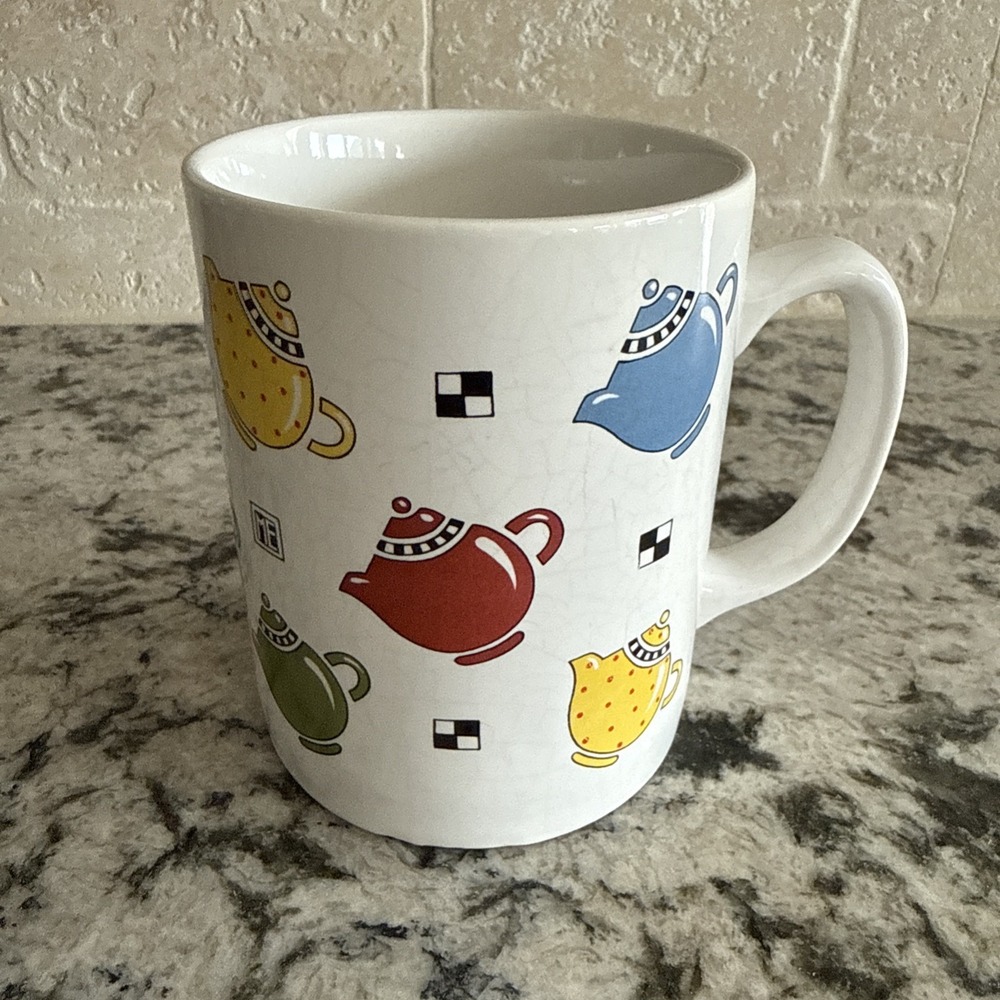 Mary Engelbreit Teapot Mug Cup 1993 Afternoon Tea At Home with Mary Engelbreit